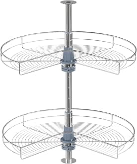 24" Kidney Lazy Susan 2 Shelves