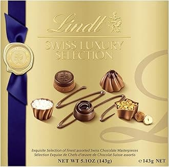 Swiss Luxury Selection Assorted Chocolates, Chocolate Gift Box, Great for gift giving, 5.1 oz Gift Box