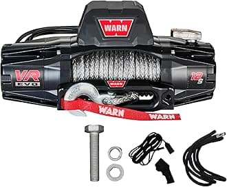 VR EVO 12-S Electric 12V Winch – 12,000 lb Pull Capacity, Synthetic Rope, IP68 Waterproof, High-Performance Off-Road Recovery Winch for Trucks, Jeeps, and SUVs