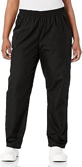 Cherokee Women's Size Workwear Elastic Waist Cargo Scrubs Pant, Black, Medium Tall
