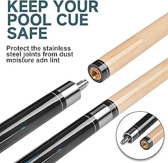 'HomeSeason Pool Cue Stick 57'' Billiard Cue Sticks Professional Low Deflection Pool Sticks'