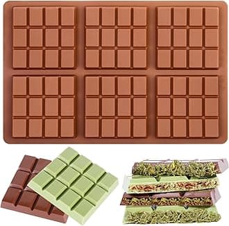 Chocolate Molds - Non-Stick Chocolate Bar Mold, Break Apart Chocolate Bar Maker Food Grade Deep Mold For Knafeh Pistachio Milk Home Diy - 1 Piece