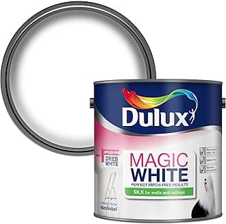 Dulux Magic White Silk Emulsion Paint For Walls And Ceilings - Pure Brilliant White 2. 5 Litres