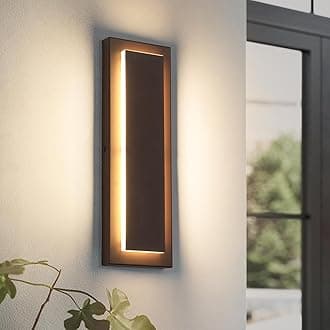 1Pack Brown Outdoor Wall Sconce, Exterior Lights Fixture,Waterproof Wall Lights for House,Porch,Patio,Modern Outdoor Lights,Outdoor Wall Lighting,3000K Warm White,15.7In