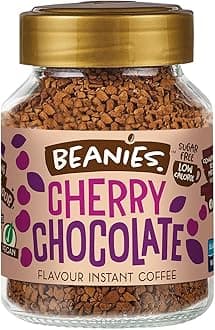 Beanies|Instant Flavoured Coffee |Cherry Chocolate|Low Calorie, Sugar Free|50 g|Pack of 1