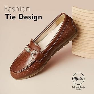 XRKJ Loafers for Women Comfortable Slip On Flats with Memory Foam Insole for Daily Wearing