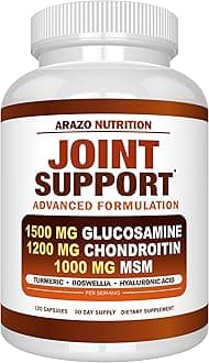 Glucosamine Chondroitin Turmeric Msm Boswellia - Joint Support Supplement for Relief 120 Capsules for Bones, Back, Knees, Hands (120 Capsules)