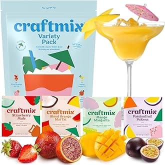 Cocktail Mixer in Assortment Pack Mai Tai Margarita Mule Paloma Flavours Gift Travel Kit Skinny Natural Low Sugar Calorie Keto Mocktail Juice Drink Mix Set Alcohol Free Skinnie Girl Bitter