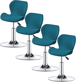 ELYSYSRL Bar Stool Cover Set of 2/4/6 Shell Back Adjustable Swivel Bar Stools Slipcover,Barstool Protector Covers for Dining Room Kitchen (Color : #12, Size : 4pcs)