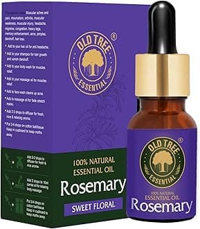 Old Tree Rosemary Essential Oil (30ml) - for Hair Growth for Women & Men - Pure and Natural Oil with Dropper for Skin, Body, Diffuser, Aroma Therapy & Relaxation