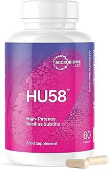 Microbiome Labs HU58 – High-Potency Bacillus subtilis Spore Probiotic Supplement – Probiotics for Digestive Health & Gut Support, Ideal for Men & Women – 100% Survivability – 60 Vegan Capsules