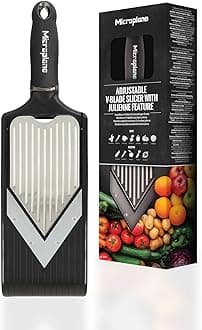 Adjustable V-Blade Slicer with Julienne Feature Stainless steel / Black
