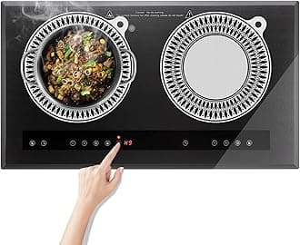 2 PCS Induction Hob Protector 24cm,Induction Cooktop Mat - (Magnetic) Cooktop Scratch Protector - for Induction Stove,Multifunctional Silicone Mats by KitchenRaku