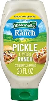 Easy Squeeze Pickle Flavored Ranch Topping and Dressing, 20 Fluid Ounces (Package May Vary)