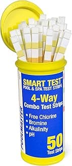 22211 Smart Test 4-Way Pool and Spa Test Strips - 50ct (Packaging may vary)