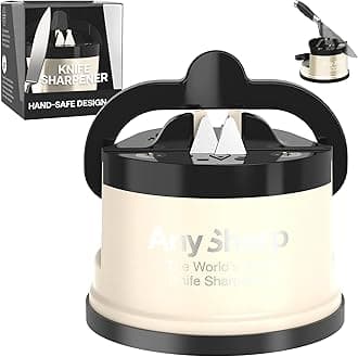 AnySharp Pro Knife Sharpener, Metal, Cream