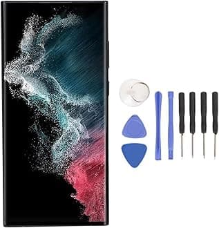 OLED for S22 Ultra 5G Screen Replacement, 6.8 Touch Screen Digitizer Assembly for SM-S908U, SM-S908U1, SM-G908A, SM-S908W (US Version), with Frame + Fingerprint (Frosted