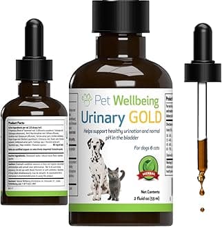 Pet Wellbeing Urinary Gold for Dogs - Supports Urinary Tract Health, Normal Frequency, Healthy Immune Response, Stoneroot, Hydrangea - Veterinarian-Formulated Herbal Supplement 2 oz (59 ml)
