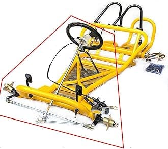 Steering Go kart Tie Rod Ball Joint, Steering Wheel Tie Rod Rack Adjustable Shaft Tie Rod Kits for 168CC ATV Go Kart Quad and Chinese DIY GO Karts (US Stock)