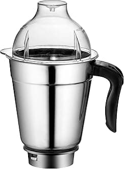 Wonder Star 1500ML Wet Mixer Grinder Jar for 2-Lock Mixers | Compatible with Preethi, Bajaj, Crompton & More | 4-Teeth Nylon Coupler | Aluminium 2-Lock Base