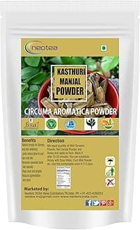 Neotea Kasturimanjal Powder | Natural Kasturi Haldi Powder for Glowing Skin | Wild Turmeric (Curcuma Aromatica) for Acne, Dark Spots, & Tan Removal | 100% Pure, Chemical-Free, Preservative-Free | Brightening & Whitening Face Pack for Healthy Complexion | Organic & Traditional Beauty Care 500 GM