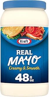 Kraft Real Mayo Creamy & Smooth Mayonnaise - Classic Spreadable Condiment for Sandwiches, Salads and Dips, Made with Cage-Free Eggs, For a Keto and Low Carb Lifestyle, 48 fl oz Jar