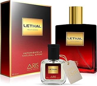 Lethal Eau de Parfum – Long-Lasting Woody and Musk Fragrance for Men – 100mL Perfume Spray with Bonus 15mL Perfume Sample (Randomly Selected)