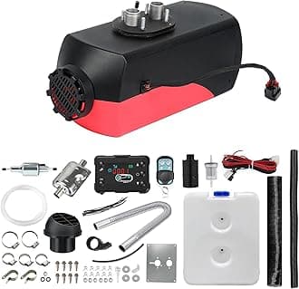 Triclicks Diesel Air Heater 12V 5KW-8KW All In One Fast Heating Parking Night Diesel Heater with LCD Display Remote Control For Campervan Car Truck Boat RV (Color A, Regular)
