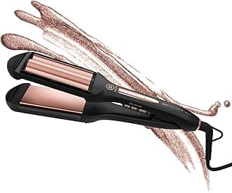 Bellissima My Pro 2-in-1 Straight and Waves Hair Styler B29 100, Double Profile, Sleek Straight Hair or Beachy Waves, Ceramic Technology, 4 Variable Temperatures From 150 °C to 210 °C, UK Plug