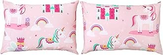 Bloomsbury Mill - Magic Unicorn, Fairy Princess & Enchanted Castle - Kids - Pink - Pair of Pillowcases (Extra)