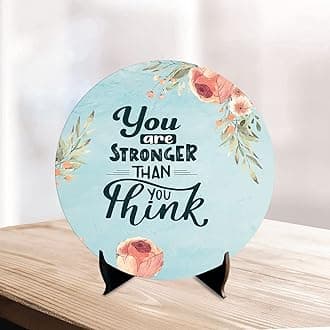 Artvibes Wooden Your are Stonger Than You Think Showpieces Art with Motivational Quotes for Table Decor |Office Desk | Home Decoration | Living Room | Modern Art Decorative Gifting Item (SP_1217)