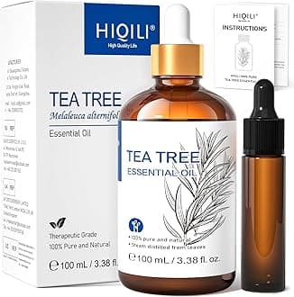 Tea Tree Oil, Pure and Nature Tea Tree Essential Oil, Organic Tea Tree Oil for Skin, Hair, Face, Toenail, Diffuser, Shampoo, Soap, Cleaning and Foot Soak, Large Bottle with Dropper - 3.38 Fl. Oz