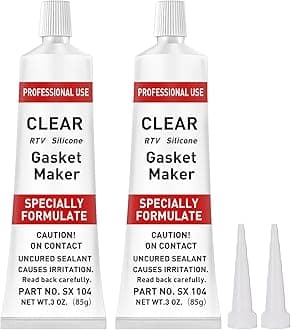 RTV Silicone Gasket Maker, High Temp Silicone Resist Oil, Anti-Freeze RTV Silicone Sealant for Engines, Gearboxes, Pumps, Superchargers (Transparent, 170g)