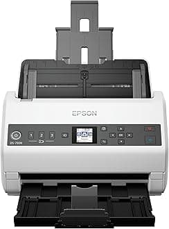 Epson DS-730N Network Color Document Scanner, 100-page Auto Document Feeder (ADF), Duplex Scanning