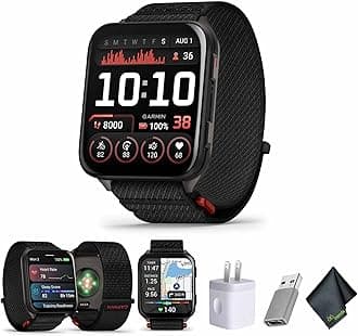 Venu X1 Thin and Lightweight GPS Smartwatch, 2” AMOLED Display, Sapphire Lens, LED Flashlight, Built-in Maps, 100+ Sports Apps, Fitness and Wellness Tracking Black with Slate Titanium Caseback