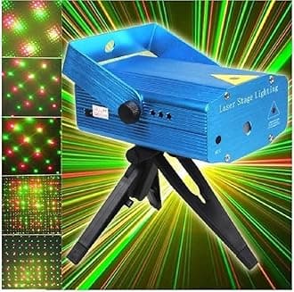 Party Lights, Disco DJ Lights Rave Stage Lighting Projector Effect Sound Activated Flash Strobe Light for Parties Bar Club (DJ Light), Corded Electric, LED, 240 Volts, red And Green