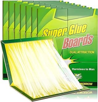 Pest Sticky Pads Trap,Multi-Use Pest Trap Boards, 8 Packs Pest Sticky Boards,Large Extra Strong Sticky Trap for Multiple Insects in Indoor Outdoor Home Kitchen Garden Garage