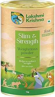 - Lakshmi Krishna Naturals Slim & Strength Weight Loss Powder 500g | Natural Weight Management & Energy Boost Formula | Supports Metabolism & Enhances Muscle Tone | Sugar-Free & Plant-Based