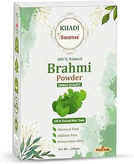 Khadi Omorose Brahmi Powder for Healthy Hair Growth | Strengthens Hairs |100%...