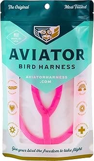 The AVIATOR Pet Bird Harness and Leash: X-Large Pink