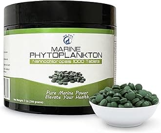 Marine Phytoplankton Nannochloropsis Supplement – 1000 Tablets – Rich in Essential Nutrients, Omega-3 Fatty Acids, and Antioxidants for Enhanced Vitality and Wellbeing