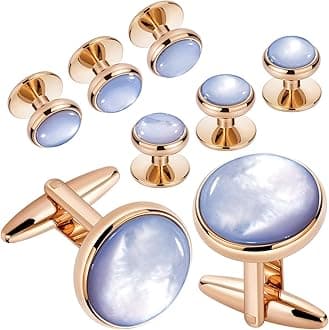 Men's Custom Tuxedo Shirt Nails and Cufflinks (2+4/2+6)