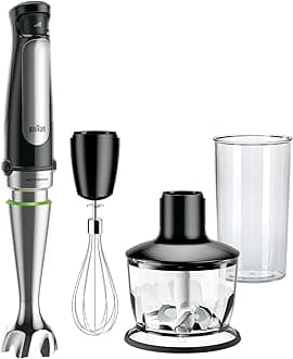 MultiQuick 7 3-in-1 Immersion Blender with Food Processor – Powerful Handheld Electric Stick - Emulsifier for Chopping, Beating & Whisking - Ideal for Soup, Puree, Smoothies & More