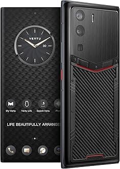 METAVERTU Web 3.0 Carbon Fiber 5G Phone, Unlocked Android Smartphone, Secure Encrypted, Double Systems, 64MP Camera, 144Hz AMOLED Curved Display, Dual SIM, Fast Charge (Glossy, 12G+512G)