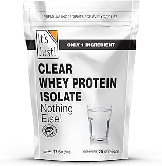 Clear Whey Isolate Protein Powder - Zero Carbs, Gluten Free, Non-GMO, Unflavored - 17.6 oz