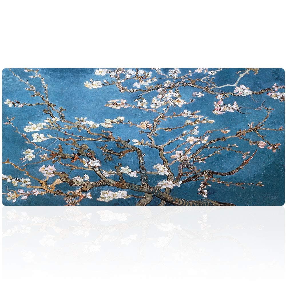 Extended Gaming Mouse Pad - Non-Slip Water-Resistant Rubber Base Computer Keyboard Mouse Mat, Durable Gaming Mouse mat XX-Large, Ideal for Work & Game (90x40 folwerY32)