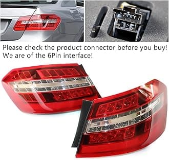 Yellulu Tail Lights Assembly Compatible with 2010 2011 2012 2013 E-Class E350 E550 E63 AMG, Left+Right Side LED Taillight, Driver & Passenger Rear Tail Lamp Replace, 2129060758, 2129060858