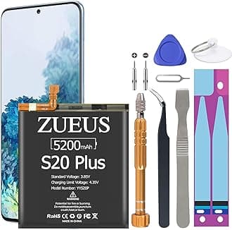 Galaxy S20 Plus Battery ZUEUS 5200mAh Li-Polymer Battery EB-BG985ABY Replacement for Samsung Galaxy S20 Plus SM-G985 SM-G985F S20+ 5G with Screwdriver Tool Kit