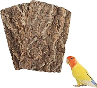 2 Pack 12 x 8 Inch 100% Natural Cork Perch, Bird Cork Seat Boards, Birdcage Bark Decor Accessories for Birds Parakeets Budgie Parrot Cockatiel Hamster Guinea Pig Rat