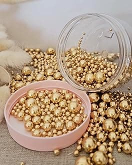 Metallic Gold Sugar Sprinkles (35g, Mix)